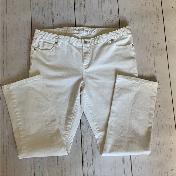 Michael Kors White Denim Capri/Cropped Pants Size 10 - Picture 3 of 8